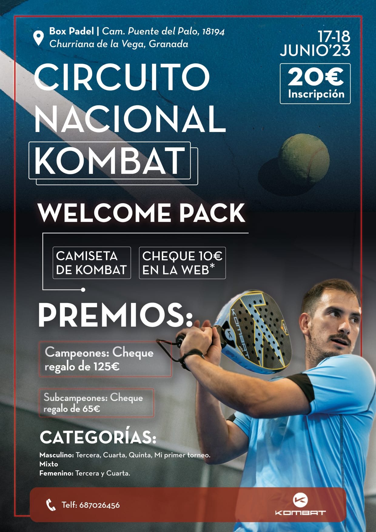 TORNEO KOMBAT PADEL 16-18 JUNIO