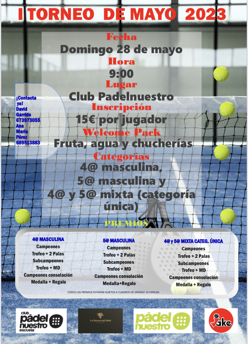 TORNEO MAYO 2023 PADELNUESTRO